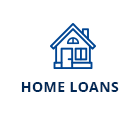 Home loan icon links to page detailing home loan rates & terms.